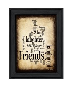 "Friends" by Susan Ball, Ready to Hang Framed Print, Black Frame