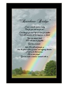 "Rainbow Bridge" by Trendy Decor 4U, Ready to Hang Framed Print, Black Frame