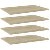 Bookshelf Boards 4 pcs Sonoma Oak 23.6"x15.7"x0.6" Engineered Wood