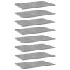 Bookshelf Boards 8 pcs Concrete Gray 23.6"x15.7"x0.6" Engineered Wood