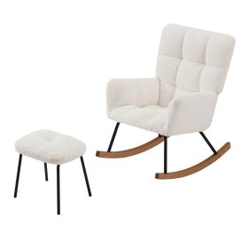 Lounge Recliner Chair Rocking Chair Armchair for Mom and Baby Modern Glider Chair with Soft Seat and High Backrest for living room