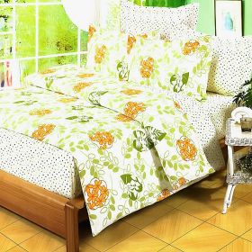 Blancho Bedding - [Summer Leaf] 100% Cotton 7PC Bed In A Bag (Full Size)