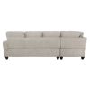 Grey White Flannel Living Room Sofa