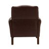 Jonathas Vegan Leather Armchair-BROWN