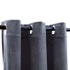 Blackout Curtains with Rings 2 pcs Anthracite 37"x95" Velvet