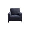 Jackson Black Chenille Chair with Black Metal Legs