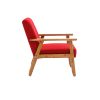 Mid Century Modern Arm Chair with Wood Frame,Linen Fabric Comfy Reading Chair,Accent Chair for Living Room Bedroom Reading,Easy Assembly