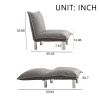 Modern Folding Lounge Chaise for Living Room and Bedroom,5 Reclining Position, djustable Foldable Modern Leisure Sofa Video Gaming Sofa