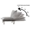 Modern Folding Lounge Chaise for Living Room and Bedroom,5 Reclining Position, djustable Foldable Modern Leisure Sofa Video Gaming Sofa