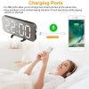 Mirror LED Alarm Clock Electronic Snooze Night Light Alarm Clock