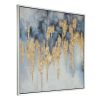 39.5" x 39.5" Modern Oil Painting, Square Framed Wall Art for Living Room Dining Room Office