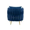 COOLMORE Accent Chair with Storage Ottoman Chair Tufted Barrel Chair Set Arm Chair for Living Room Bedroom