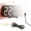 Mirror LED Alarm Clock Electronic Snooze Night Light Alarm Clock