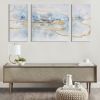 Hand Embellished with Glitter and Gold Foil Triptych 3-piece Canvas Wall Art Set