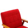 Mid Century Modern Arm Chair with Wood Frame,Linen Fabric Comfy Reading Chair,Accent Chair for Living Room Bedroom Reading,Easy Assembly