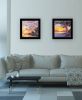 "Carmel Beach & Lighthouse" 2-Piece Vignette by Jim Musial, Ready to Hang Framed Print, Black Frame