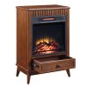 ACME Hamish Fireplace in Walnut Finish AC00852