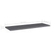 Bookshelf Boards 4 pcs High Gloss Gray 23.6"x7.9"x0.6" Engineered Wood