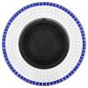 Mosaic Fire Pit Blue and White 26.8" Ceramic