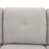 Grey White Flannel Living Room Sofa