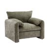 Modern Style Chenille Oversized Armchair Accent Chair Single Sofa Lounge Chair 38.6'' W for Living Room, Bedroom, Matcha Green