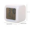 1pc, Multi-Fuction LED Night Light 7 Color Changing Digital Alarm Clock Lamp For Wake Up Bedside Bedroom Holiday Gift