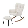 Lounge Recliner Chair Rocking Chair Armchair for Mom and Baby Modern Glider Chair with Soft Seat and High Backrest for living room