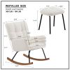 Lounge Recliner Chair Rocking Chair Armchair for Mom and Baby Modern Glider Chair with Soft Seat and High Backrest for living room