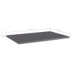 Bookshelf Boards 4 pcs High Gloss Gray 23.6"x15.7"x0.6" Engineered Wood