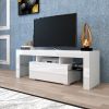 Entertainment TV Stand, Large TV Stand TV Base Stand with LED Light TV Cabinet.