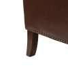 Jonathas Vegan Leather Armchair-BROWN