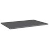 Bookshelf Boards 4 pcs High Gloss Gray 23.6"x15.7"x0.6" Engineered Wood