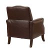 Jonathas Vegan Leather Armchair-BROWN