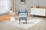 COOLMORE Velvet Accent Chair Modern Upholstered Armchair Tufted Chair with Metal Frame, Single Leisure Chairs for Living Room Bedroom