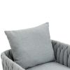 COOLMORE Velvet Accent Chair Modern Upholstered Armchair Tufted Chair with Metal Frame, Single Leisure Chairs for Living Room Bedroom