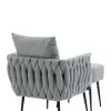 COOLMORE Velvet Accent Chair Modern Upholstered Armchair Tufted Chair with Metal Frame, Single Leisure Chairs for Living Room Bedroom