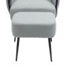 COOLMORE Velvet Accent Chair Modern Upholstered Armchair Tufted Chair with Metal Frame, Single Leisure Chairs for Living Room Bedroom