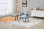 COOLMORE Velvet Accent Chair Modern Upholstered Armchair Tufted Chair with Metal Frame, Single Leisure Chairs for Living Room Bedroom